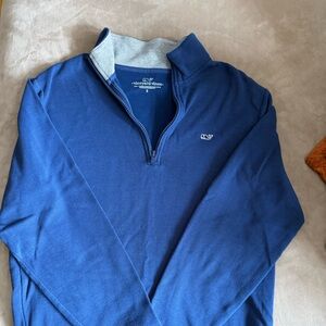 Vineyard Vines Navy Blue Quarter-Zip Sweater